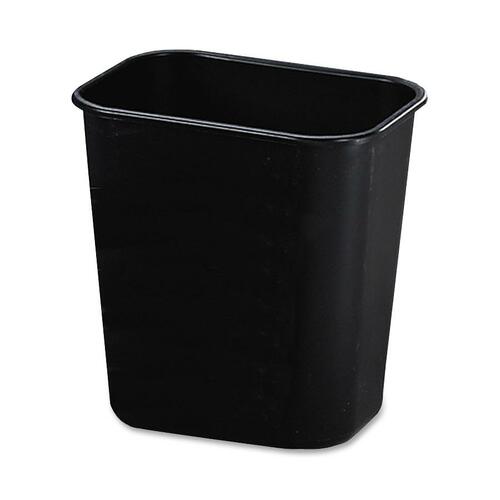 Rubbermaid 2955 Deskside Small Wastebasket - 12.89 L Capacity - Rectangular - 12.1" Height x 8.3" Width x 11.4" Depth - Plastic - Black 