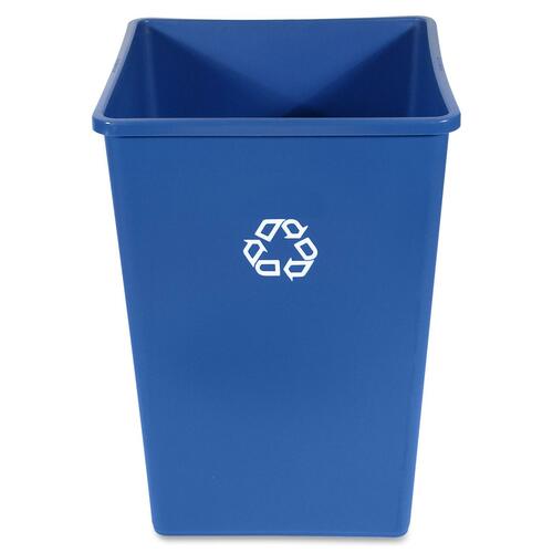 Rubbermaid 3958-73 Recycling Container - 132.49 L Capacity - Square - 27.6" Height x 19.5" Width x 19.5" Depth - Plastic - Blue - 1 Each - Recycling Bins - RUB395873BLUE