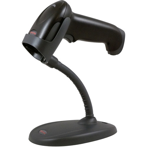 Honeywell Voyager 1250g Single-Line Laser Scanner - Cable Connectivity - 100 scan/s - 23" Scan Distance - 1D - Laser - Single Line - USB - Black - Stand Included - IP41 - USB