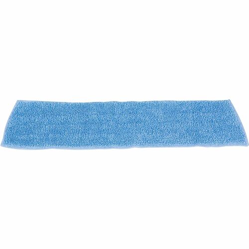 Rubbermaid Commercial Standard Microfiber Damp Mop - 5" Width x 18" Length - MicroFiber - Blue - 1 Each