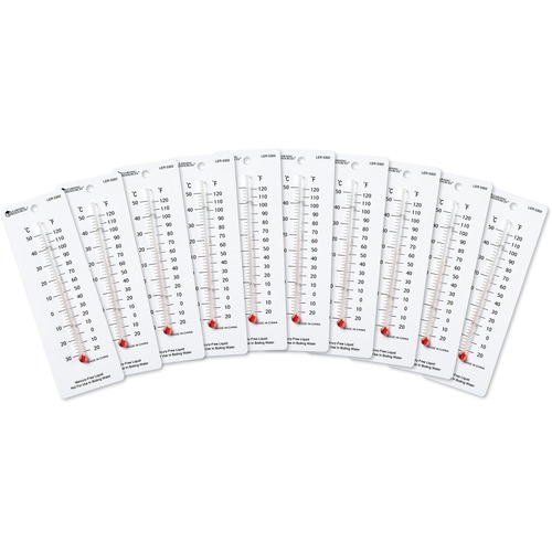 Learning Resources Student Thermometers, Set of 10 - Easy to Read - For Weather, Class Room