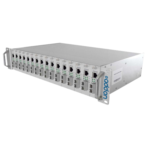ADDON 19 INCH UNMANAGED MEDIA CONVERTER CHASSIS WITH 16-SLOT RACK MOUNT