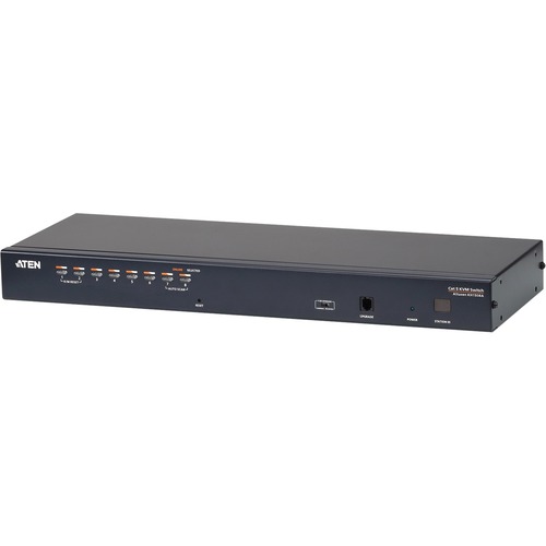 ATEN KH1508A KVM Extender - 8 Computer(s) - UXGA - 1600 x 1200 Maximum Video Resolution - 8 x Network (RJ-45) - 2 x PS/2 Port - 1 x VGA - 110 V AC, 220 V AC Input Voltage - Rack-mountable - 1U