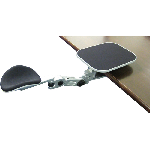 EG-ERGOARM ERGONOMIC ADJUSTABLECOMPUTER ARMREST W/ MOUSE PAD - Silver