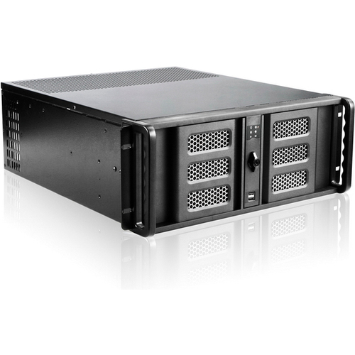 iStarUSA D Storm D-400-6SE System Cabinet - Rack-mountable - Black, Red - Zinc-coated Steel, Aluminum - 4U - 10 x Bay - 1 x Fan(s) Installed - ATX, Micro ATX Motherboard Supported - 2 x Fan(s) Supported - 6 x External 5.25" Bay - 2 x External 3.5" Bay - 2