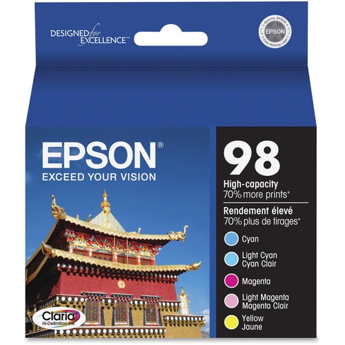 Epson Claria T098920 Original Inkjet Ink Cartridge - Cyan, Magenta, Yellow, Light Cyan, Light Magenta - 1 / Pack - Inkjet - 1 / Pack