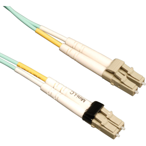 Tripp Lite 5M 10Gb Duplex Multimode 50/125 OM3 LSZH Fiber Optic Patch Cable LC/LC Aqua 16' 16ft 5 Meter - 16.40 ft Fiber Optic Network Cable for Network Device - First End: 2 x LC Network - Male - Second End: 2 x Mini-LC Network - Male - Patch Cable - Aqu