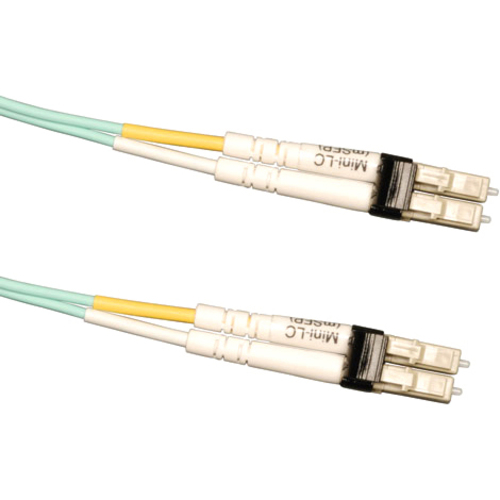 Tripp Lite 3M 10Gb Duplex Multimode 50/125 OM3 LSZH Fiber Optic Patch Cable Mini-LC / Mini-LC Aqua 10' 10ft 3 Meter - 10 ft Fiber Optic Network Cable for Network Device - First End: Mini-LC Network - Male - Second End: Mini-LC Network - Male - Patch Cable