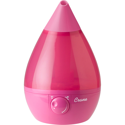 Crane DROP Shape EE-5301P Humidifier - Cool Mist - 8.45 gal - 2.30 gal/Day - 250 Sq. ft. - 32 W - Pink