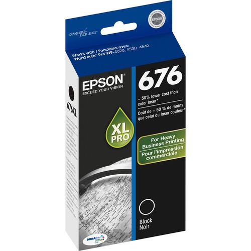 Epson DURABrite Ultra 676 Original Ink Cartridge - Black - Inkjet - 2400 Pages - 1 Each