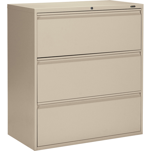 Global MVL1936P3 File Cabinet - 3-Drawer - 36" x 19.5" x 39.5" - 3 x Drawer(s) for File - A4, Legal, Letter - Lateral - Lockable, Recessed Handle, Leveling Glide - Nevada - Metal