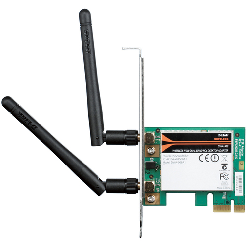 D-Link Xtreme N DWA-566 IEEE 802.11n Wi-Fi Adapter - PCI Express x1 - 300 Mbit/s - 2.40 GHz ISM - 5 GHz UNII - Internal