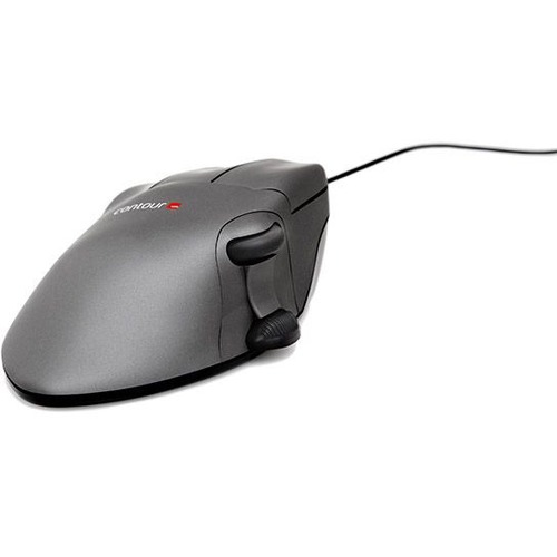 Contour CMO-GM-M-L Mouse - Optical - Cable - Gunmetal Gray - USB - Scroll Wheel - 5 Button(s) - Left-handed Only - Mice - SNXCMOGMML
