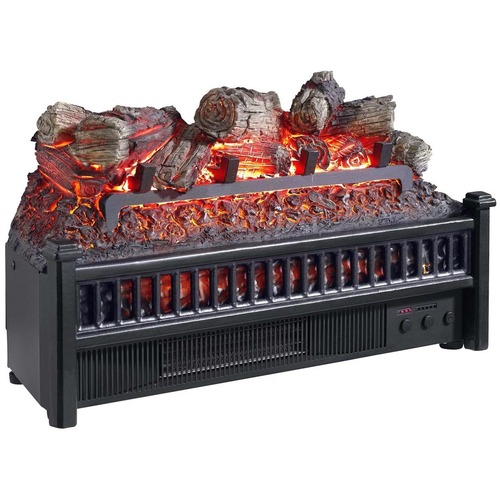 Comfort Glow ELCG240 Electric Log Insert, Heater With Firebox Flame Projection - Indoor - 1348.13 W - Portable - Black