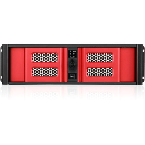iStarUSA D Storm D-300SASE System Cabinet - Rack-mountable - Black, Red - Aluminum, Zinc-coated Steel - 3U - 6 x Bay - 2 x Fan(s) Installed - ATX, Micro ATX Motherboard Supported - 3 x Fan(s) Supported - 2 x External 5.25" Bay - 3 x External 3.5" Bay - 1 
