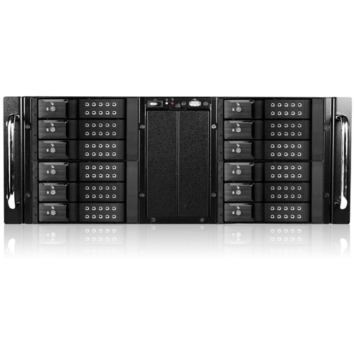iStarUSA D Storm D-410-DE12 System Cabinet - Rack-mountable - Black, Black - Zinc-coated Steel - 4U - 12 x Bay - 2 x Fan(s) Installed - ATX, EATX, Micro ATX Motherboard Supported - 2 x Fan(s) Supported - 12 x External 3.5" Bay - 7x Slot(s) - 1 x USB(s)