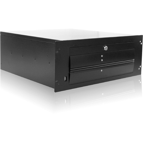 iStarUSA E Storm E-4140 Rugged System Cabinet - Rack-mountable - Black, Black - Zinc-coated Steel - 4U - 5 x Bay - 1 x Fan(s) Installed - 2 x Fan(s) Supported - 3 x External 5.25" Bay - 1 x External 3.5" Bay - 1 x Internal 3.5" Bay - 14x Slot(s) - 1 x USB