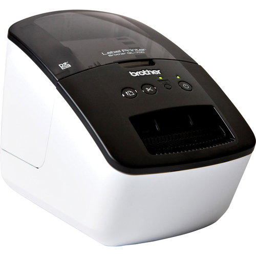 Brother PocketJet QL-700 Desktop Direct Thermal Printer - Monochrome - Label Print - USB - With Cutter - White, Black - LED Yes - 2.30" Print Width - 150 mm/s Mono - 300 x 600 dpi - 2.40" (60.96 mm) Label Width - 36" (914.40 mm) Label Length