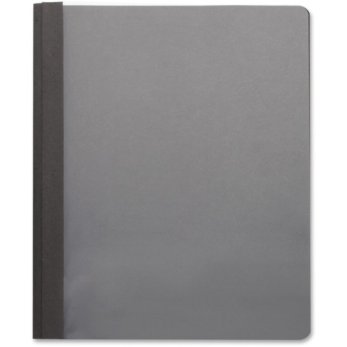 Business Source Letter Report Cover - 8 1/2" x 11" - 100 Sheet Capacity - 3 x Prong Fastener(s) - Black - 25 / Box = BSN78520