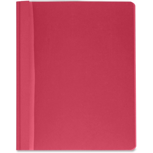 Business Source Letter Report Cover - 8 1/2" x 11" - 100 Sheet Capacity - 3 x Prong Fastener(s) - Red - 25 / Box = BSN78523