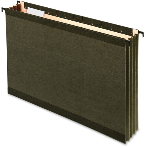 Pendaflex SureHook Legal Recycled Hanging Folder - 3 1/2" Folder Capacity - 8 1/2" x 14" - 3 1/2" Expansion - Poly - Standard Green - 10% Recycled - 4 / Pack - Wood Pencils - PFX09317