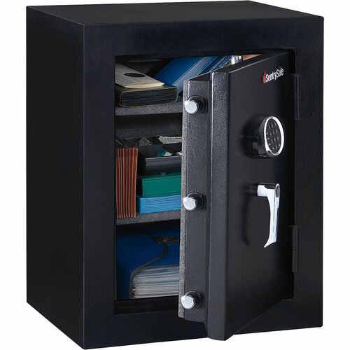 Sentry Safe Fire-Safe Executive Safe - 96.28 L - Electronic Lock - Water Resistant, Fire Resistant - Internal Size 25.8" x 19.4" x 11.7" - Overall Size 27.8" x 21.7" x 19" - Black - Safes - SENEF3428E