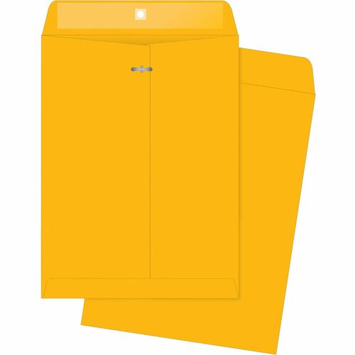 Business Source Kraft Envelopes - Clasp - #97 - 10" Width x 13" Length Diameter - 32 lb - Clasp - Brown Kraft - Kraft - 100 / Box