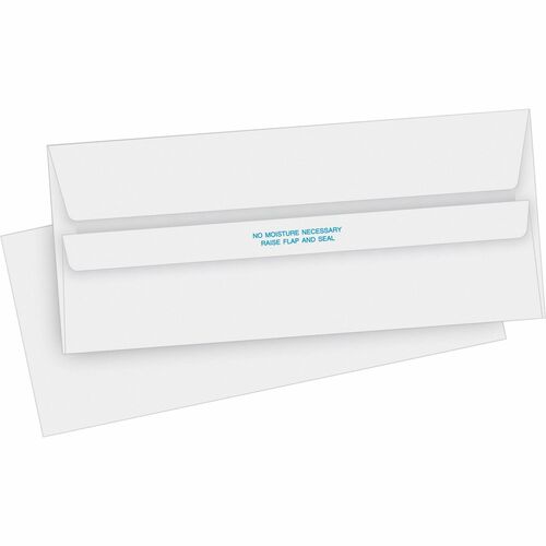 Business Source No. 10 Self-seal Invoice Envelopes - Business - #10 - 4 1/8" Width x 9 1/2" Length - 24 lb - Self-sealing - 500 / Box - White