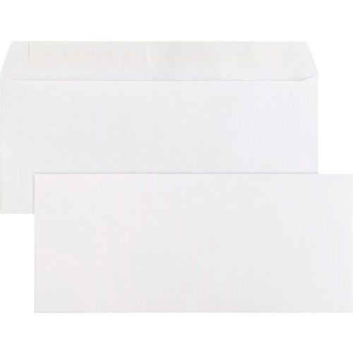 Plain Peel/Seal Business Envelopes - #10 - 9 1/2" W x 4 1/8" L - 24 lb - Peel & Seal - Wove - 500 / Box - White - Business Envelopes - BSN04646