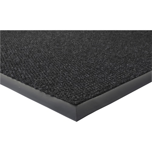 Genuine Joe Ultraguard Berber Heavy Traffic Mat - Hard Floor, Indoor, Outdoor - 60" Length x 36" Width - Rubber - Charcoal Black