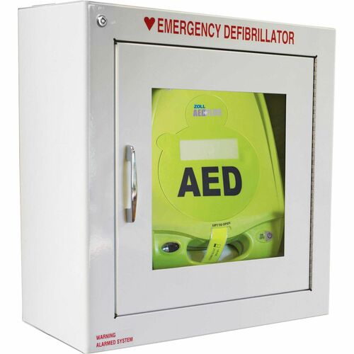 ZOLL AED Plus Standard Size Cabinet with Audible Alarm - White - Metal