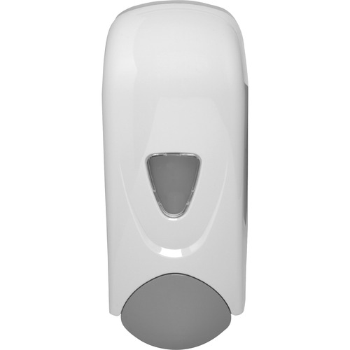 Genuine Joe Foam-Eeze Foam Soap Dispenser - Manual - 1.06 quart Capacity - Refillable, Site Window, Durable - Gray, White - 1 Each