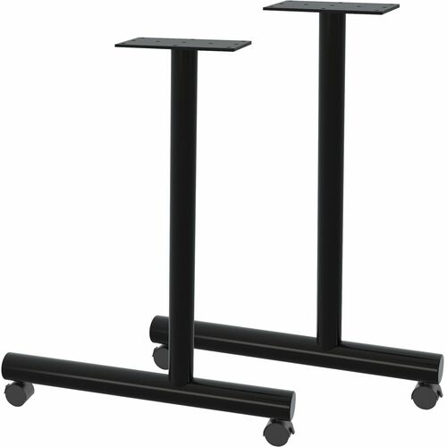 Lorell Training Table C-Leg Table Base with 2" Casters - Black C-leg Base - 27" Height x 22" Width - Assembly Required - 1 / Set