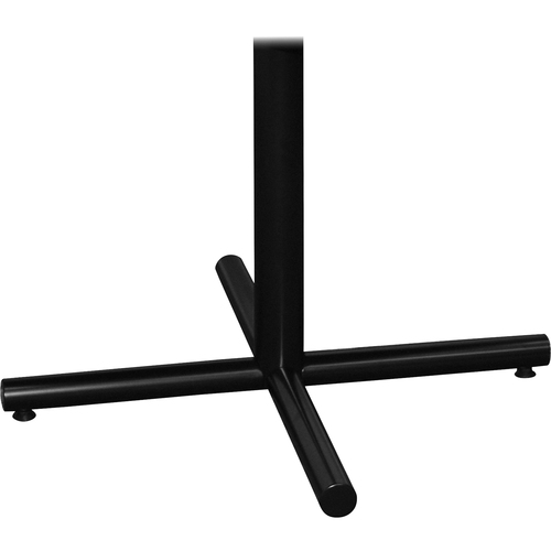 Lorell Hospitality Cafe-Height Table X-Leg Base - Black X-shaped Base - 27.50" Height x 36" Width x 36" Depth - Assembly Required - 1 Each