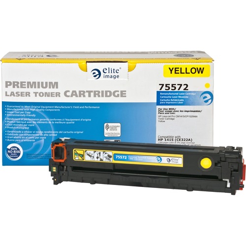 Elite Image Remanufactured Laser Toner Cartridge - Alternative for HP 128A (CE322A) - Yellow - 1 Each - 1300 Pages