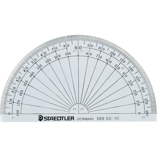 Staedtler Geometrical Protractor - Transparent - Clear - 1 Each - Geometry - STD5685010