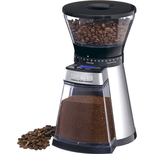 Cuisinart Programmable Conical Burr Mill - 150 W8 oz - Brushed Stainless Steel, Black