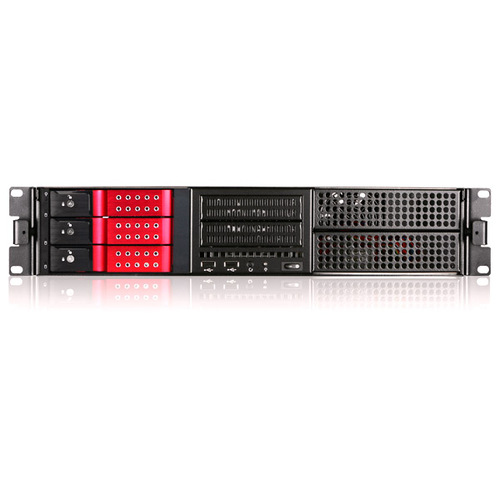 iStarUSA E Storm E204L-DE3 Rugged System Cabinet - Rack-mountable - Black, Red - Zinc-coated Steel, Aluminum - 2U - 7 x Bay - 4 x Fan(s) Installed - EATX, ATX, Micro ATX Motherboard Supported - 4 x Fan(s) Supported - 2 x External 5.25" Bay - 5 x External 