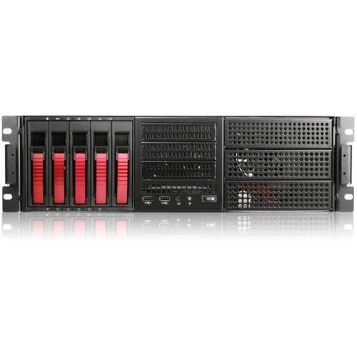 iStarUSA E Storm E306L-B5SA Rugged System Cabinet - Rack-mountable - Black, Red - Aluminum, Zinc-coated Steel - 3U - 11 x Bay - 6 x Fan(s) Installed - EATX, ATX, Micro ATX Motherboard Supported - 6 x Fan(s) Supported - 3 x External 5.25" Bay - 8 x Externa