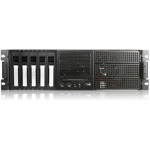 iStarUSA E Storm E306L-B5SA Rugged System Cabinet - Rack-mountable - Black, Silver - Aluminum, Zinc-coated Steel - 3U - 11 x Bay - 6 x Fan(s) Installed - ATX, EATX, Micro ATX Motherboard Supported - 6 x Fan(s) Supported - 3 x External 5.25" Bay - 8 x Exte