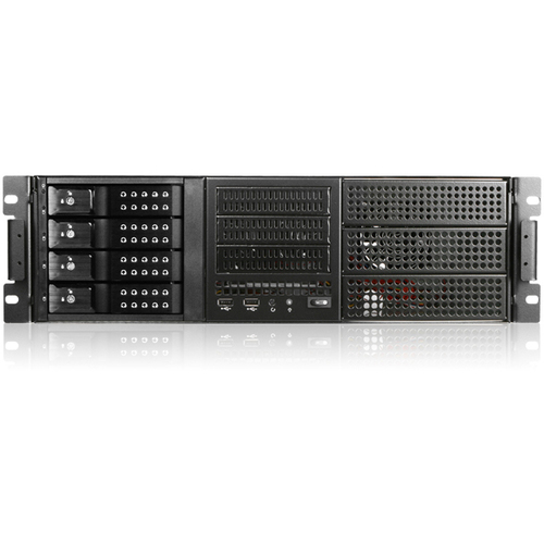 iStarUSA E Storm E306L-DE4 Rugged Sytem Cabinet - Rack-mountable - Black, Red - Aluminum, Zinc-coated Steel - 3U - 10 x Bay - 6 x Fan(s) Installed - ATX, EATX, Micro ATX Motherboard Supported - 6 x Fan(s) Supported - 3 x External 5.25" Bay - 7 x External 
