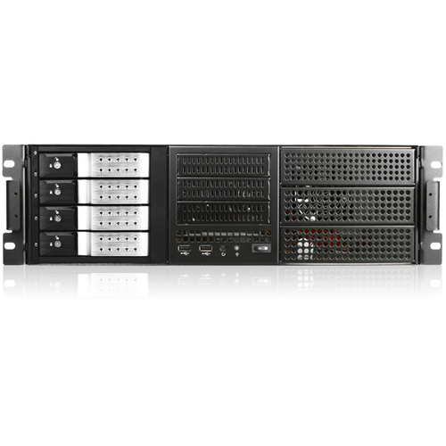 iStarUSA E Storm E306L-DE4 Rugged Sytem Cabinet - Rack-mountable - Black, Silver - Aluminum, Zinc-coated Steel - 3U - 10 x Bay - 6 x Fan(s) Installed - ATX, EATX, Micro ATX Motherboard Supported - 6 x Fan(s) Supported - 3 x External 5.25" Bay - 7 x Extern