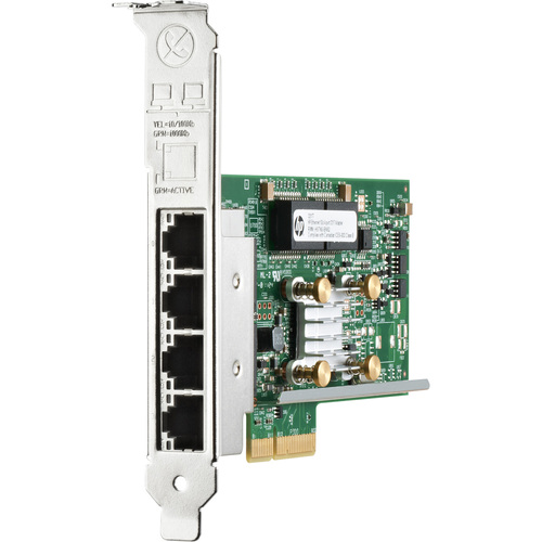 HPE Ethernet 1Gb 4-Port 331T Adapter - PCI Express x4 - 4 Port(s) - 4 x Network (RJ-45) - Twisted Pair - Full-height, Low-profile - 10/100/1000Base-T - Standup