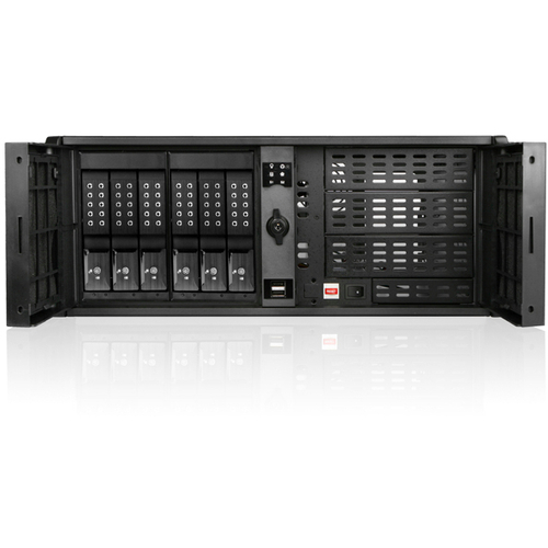 iStarUSA D Storm D-407P-DE6 System Cabinet - Rack-mountable - Black, Black - Zinc-coated Steel, Plastic - 4U - 11 x Bay - 1 x Fan(s) Installed - ATX, EATX, Micro ATX Motherboard Supported - 2 x Fan(s) Supported - 3 x External 5.25" Bay - 7 x External 3.5"