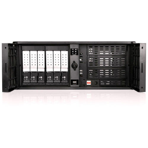 iStarUSA D Storm D-407P-DE6 System Cabinet - Rack-mountable - Black, Silver - Zinc-coated Steel, Plastic - 4U - 11 x Bay - 1 x Fan(s) Installed - ATX, EATX, Micro ATX Motherboard Supported - 2 x Fan(s) Supported - 3 x External 5.25" Bay - 7 x External 3.5