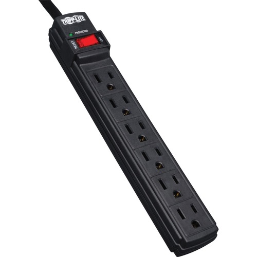 Picture of Tripp Lite Protect It! 6-Outlet Surge Protector 6 ft. Cord 360 Joules Diagnostic LED Black Housing