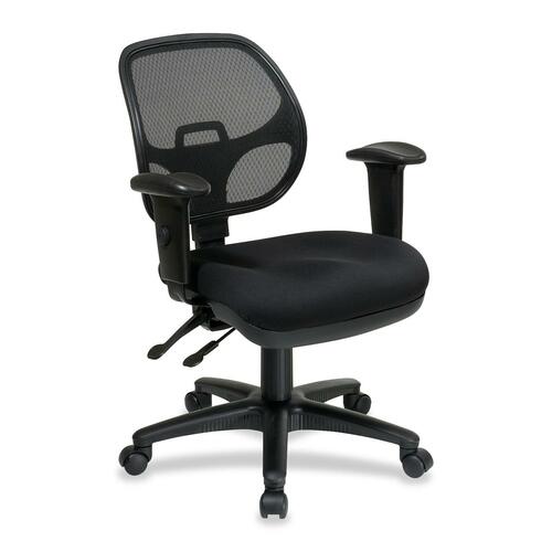 Office Star Pro-Line II ProGrid 29024 Ergonomic Task Chair - Coal Seat Color - Fabric Seat Material - 5-star Base - 1 Each