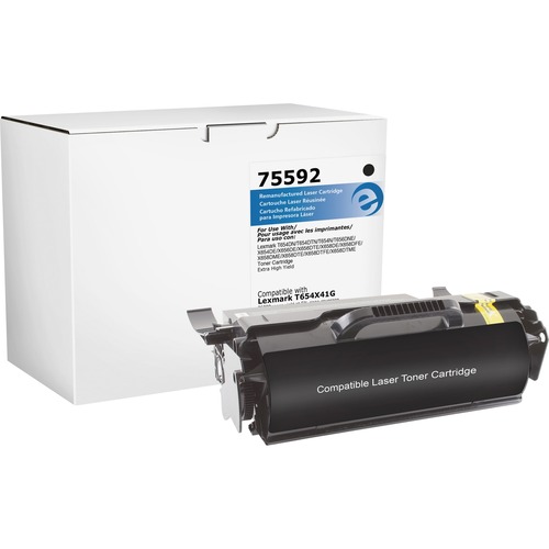 Elite Image Remanufactured High Yield Laser Toner Cartridge - Alternative for Lexmark T654X11A - Black - 1 Each - 36000 Pages