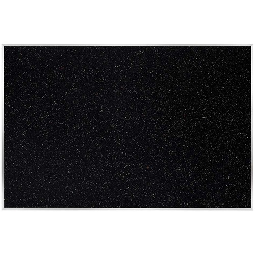 Ghent Recycled Bulletin Board with Aluminum Frame - 48" Height x 10 ft Width - Confetti Rubber Surface - Self-healing, Washable, Durable, Stain Resistant, Fade Resistant, Recyclable, Textured Surface, Wear Resistant, Tear Resistant, Eco-friendly, Colorfas