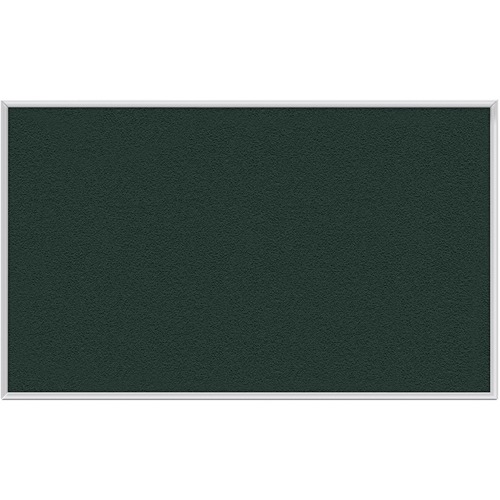 Ghent Vinyl Bulletin Board with Aluminum Frame - 36" Height x 60" Width - Ebony Vinyl, Fabric Surface - Durable, Laminated, Textured Surface, Washable, Customizable - Satin Anodized Aluminum Frame - 1 Each